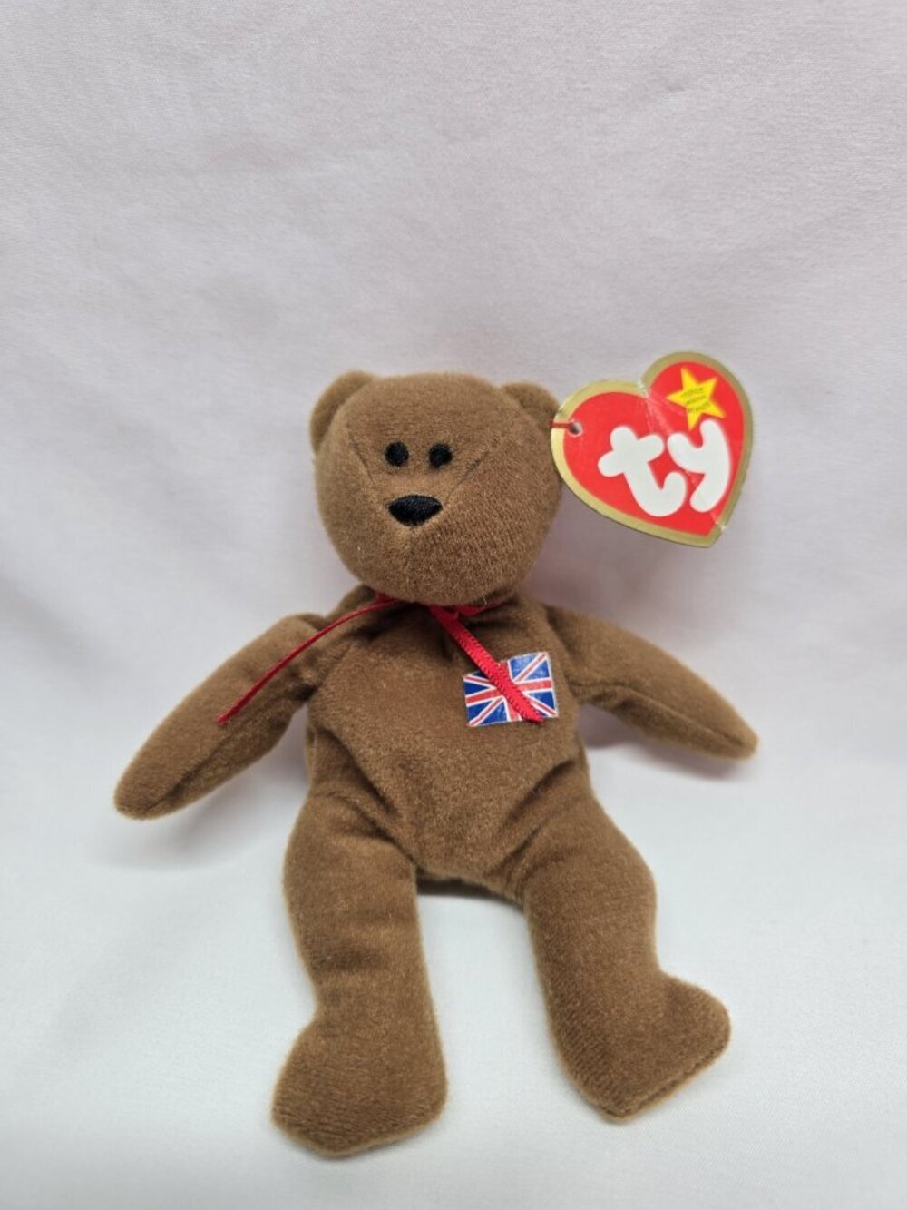 TY McDonalds Teenie Beanie Baby Mini Britannia the Bear 1993 Stuffed Animal Toy